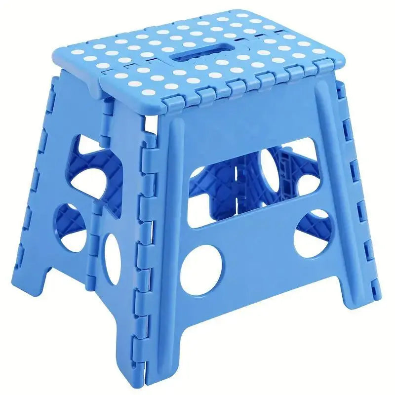 Portable Folding Plastic Stool Lightweight Collapsible Chair for Outdoor Travel - White Wholesale Hub