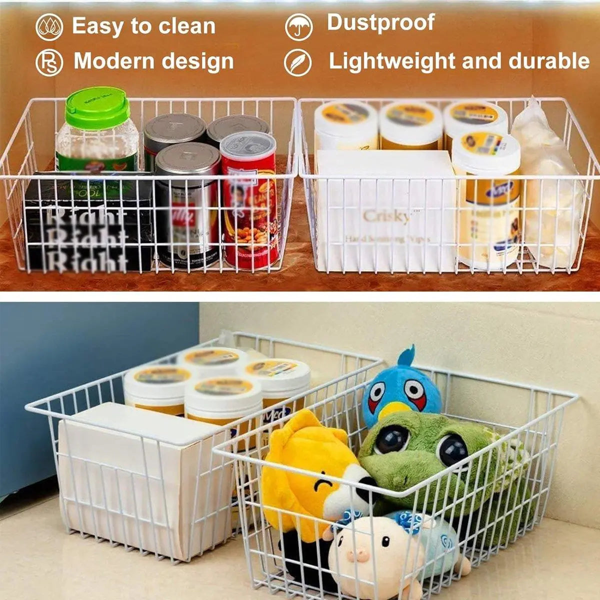 4pcs Fruit Basket Storage Baskets for Kitchen Organization Home Storage Solution Wholesale Hub