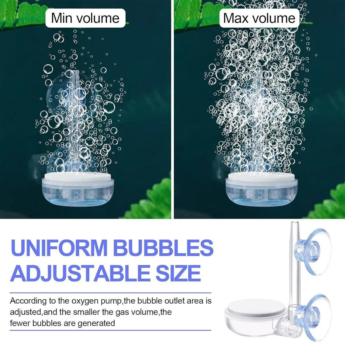 Quiet Bubble Stone Aerator Head Fish Tank Oxygen Pump Nano Air Disc Atomizer - Diameter 35MM Wholesale Hub