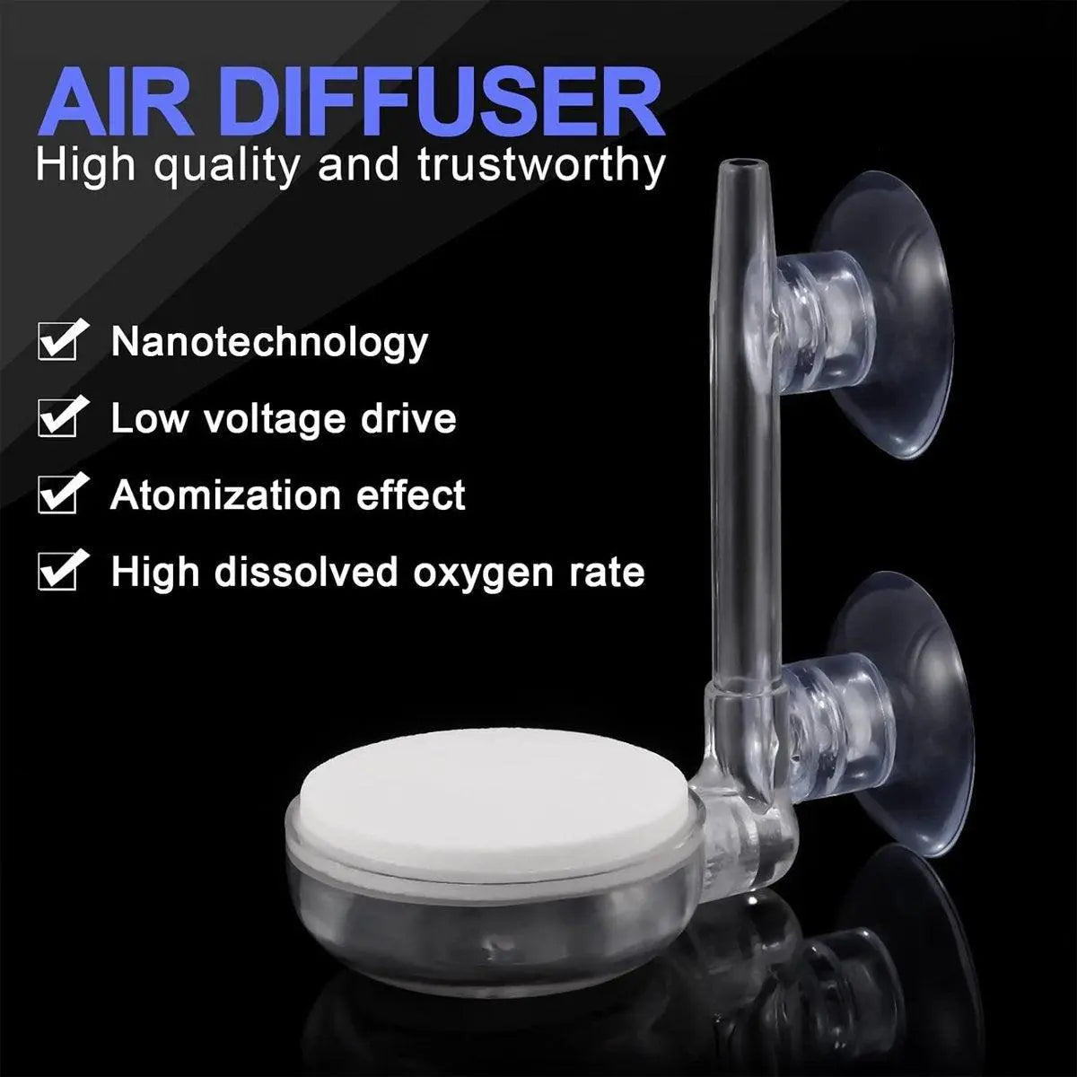 Quiet Bubble Stone Aerator Head Fish Tank Oxygen Pump Nano Air Disc Atomizer - Diameter 35MM Wholesale Hub