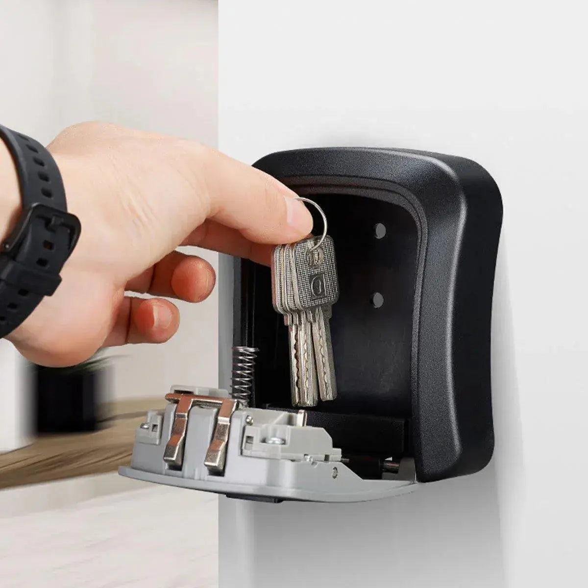 Combination Key Box with Combination Lock for Home Office Security Storage - Black Wholesale Hub