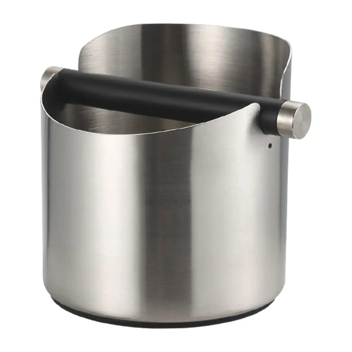 Stainless Steel Coffee Grounds Knock Box Round Tap Bucket for Household Espresso - Black Wholesale Hub