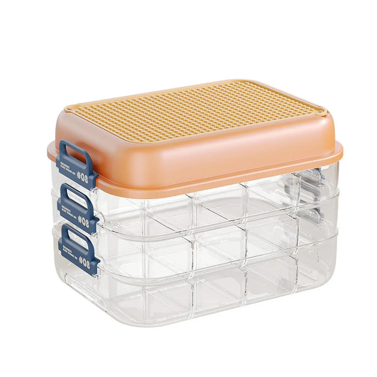 3-Layer Stackable Storage Box for Building Blocks Toy Organizer with Sorting Trays - Green Wholesale Hub
