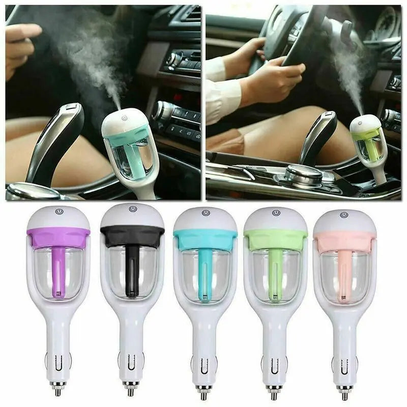 Mini Car Air Humidifier Essential Oil Diffuser Ultrasonic Aroma Mist Purifier - Green Wholesale Hub