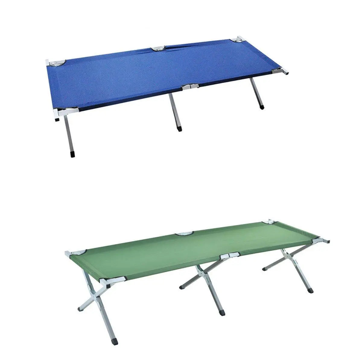 Portable Lightweight Folding Aluminum Camping Bed Ultra Light Outdoor Camp Bed - Green Wholesale Hub
