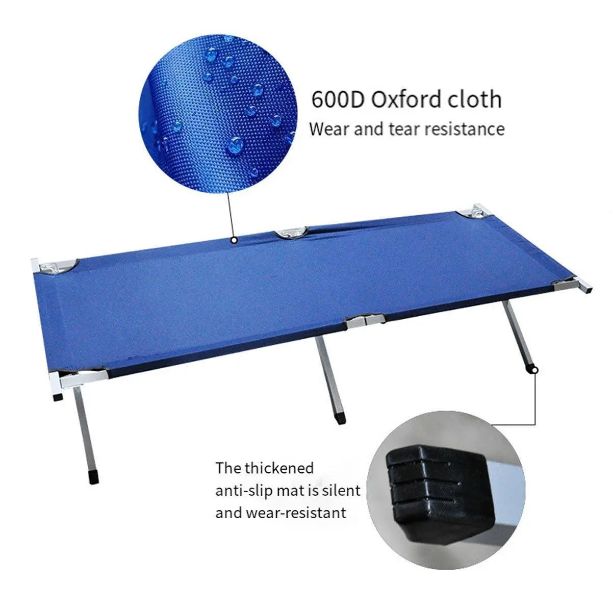 Portable Lightweight Folding Aluminum Camping Bed Ultra Light Outdoor Camp Bed - Green Wholesale Hub