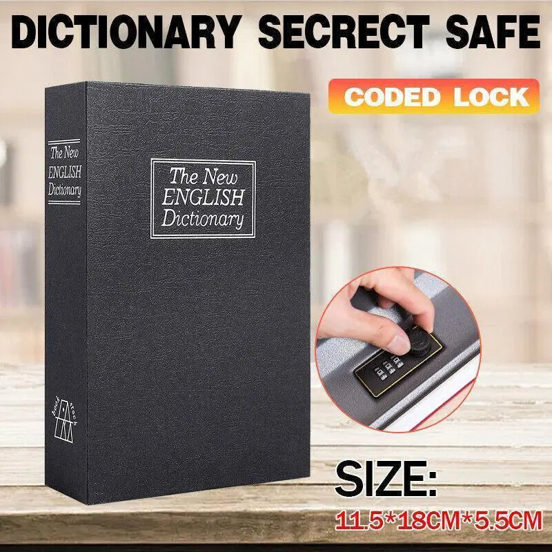 Dictionary Book Safe with Coded Lock Hidden Security Box for Money and Valuables Wholesale Hub