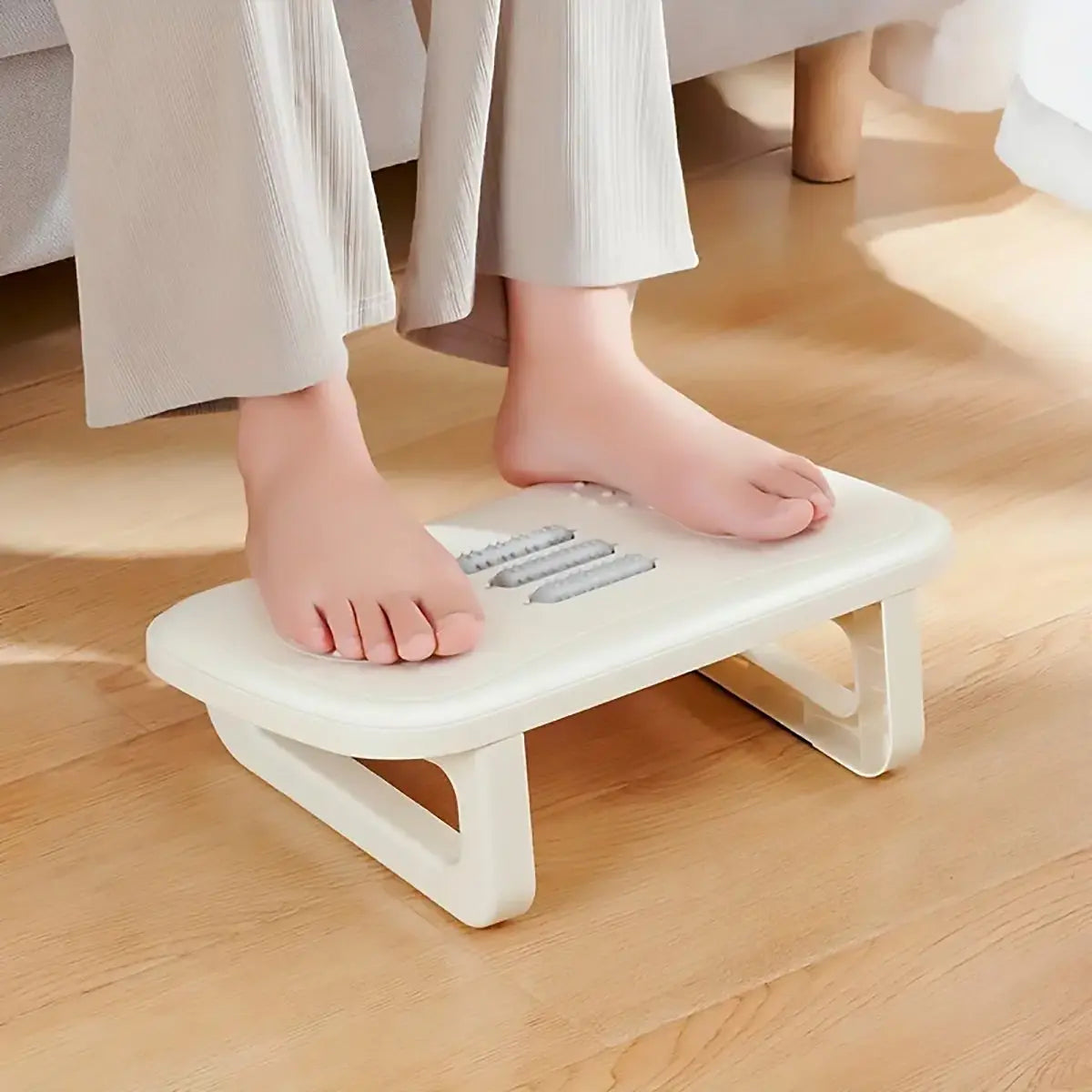 Ergonomic Office Footrest Adjustable Under Desk Stool Anti Fatigue Foot Support - Black Wholesale Hub