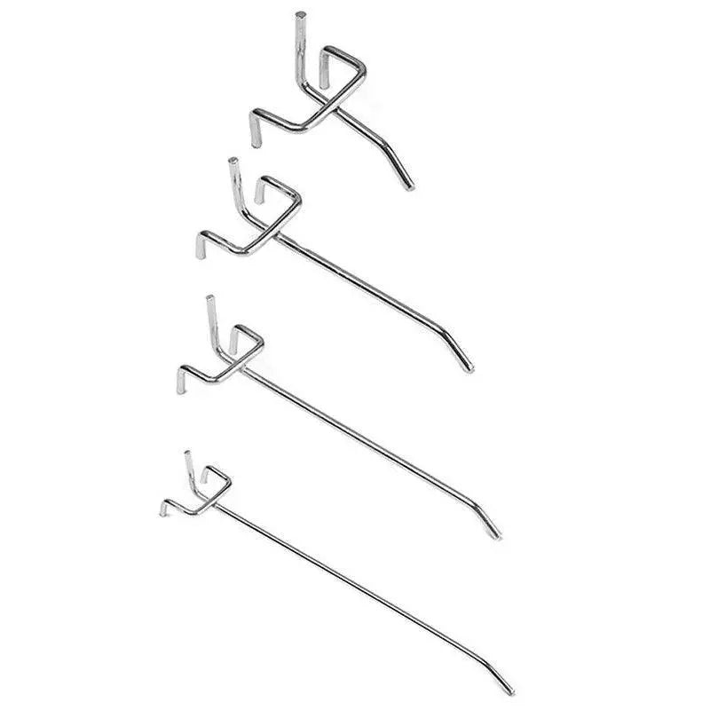 50X Pegboard Hooks Metal Panel Valcano Peg Board Hook Steel 50 100 150 200 Mm - 10CM Wholesale Hub