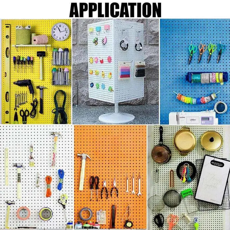 50X Pegboard Hooks Metal Panel Valcano Peg Board Hook Steel 50 100 150 200 Mm - 10CM Wholesale Hub