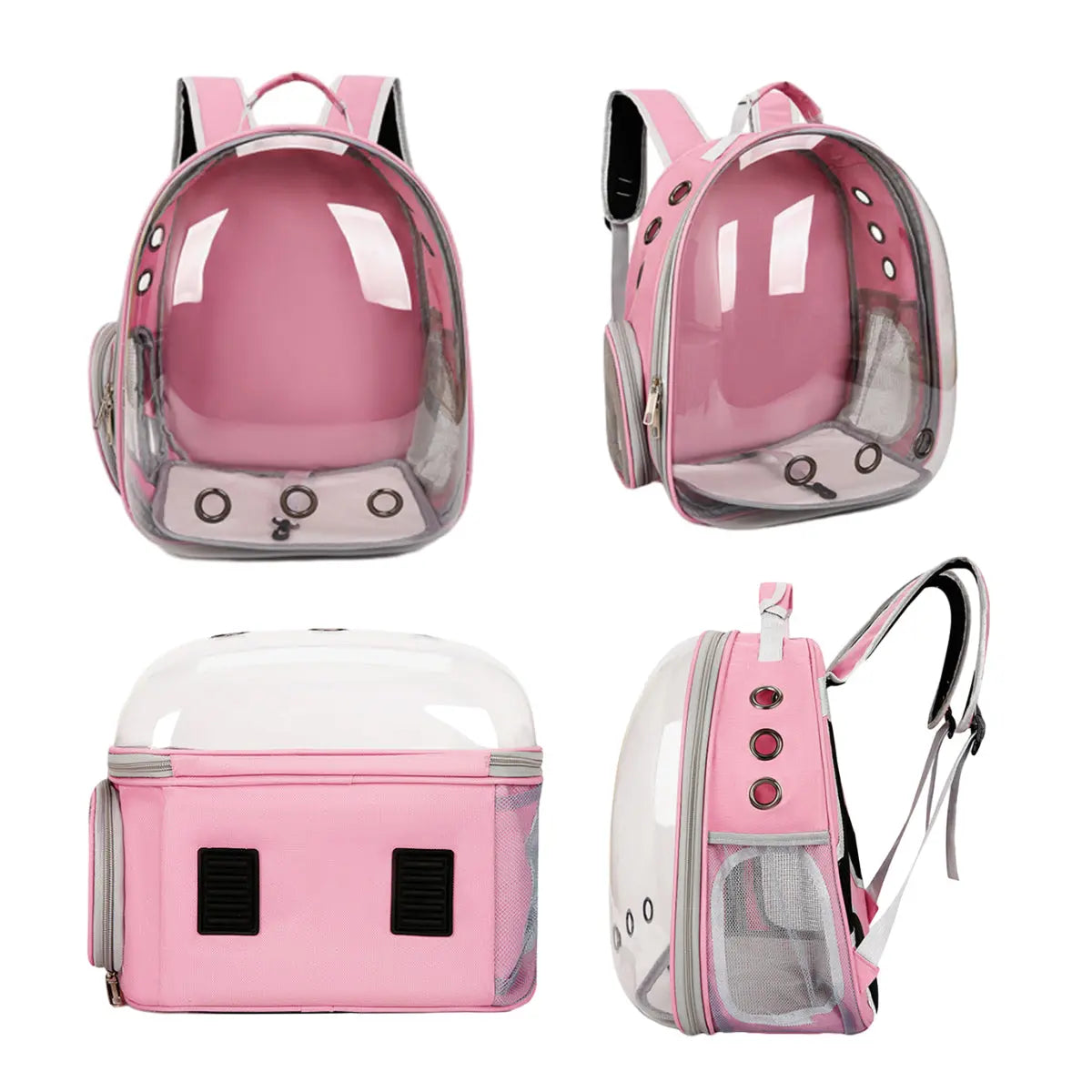 Pet Outdoor Carrier Backpack Cat Dog Puppy Travel Space Capsule Shoulder Bag - Pink Wholesale Hub