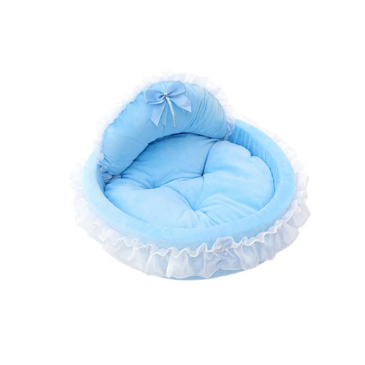 Princess Pet Kennel Soft Comfortable Cat and Dog Bed House for Small Pets - Grey Wholesale Hub
