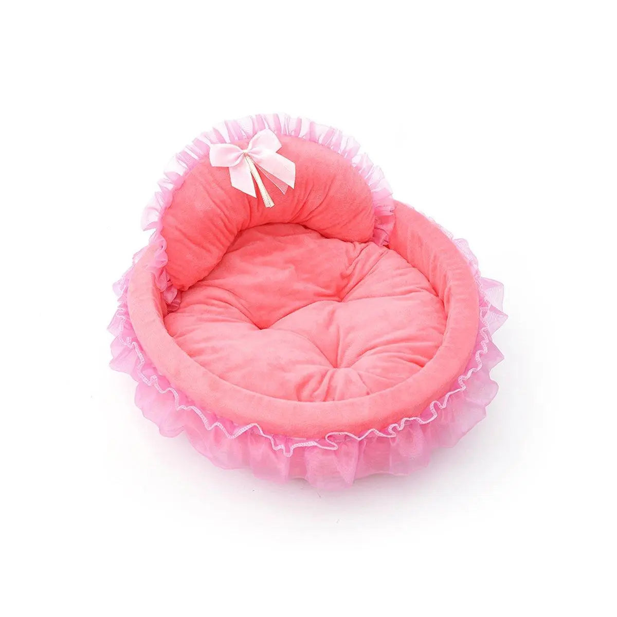 Princess Pet Kennel Soft Comfortable Cat and Dog Bed House for Small Pets - Grey Wholesale Hub