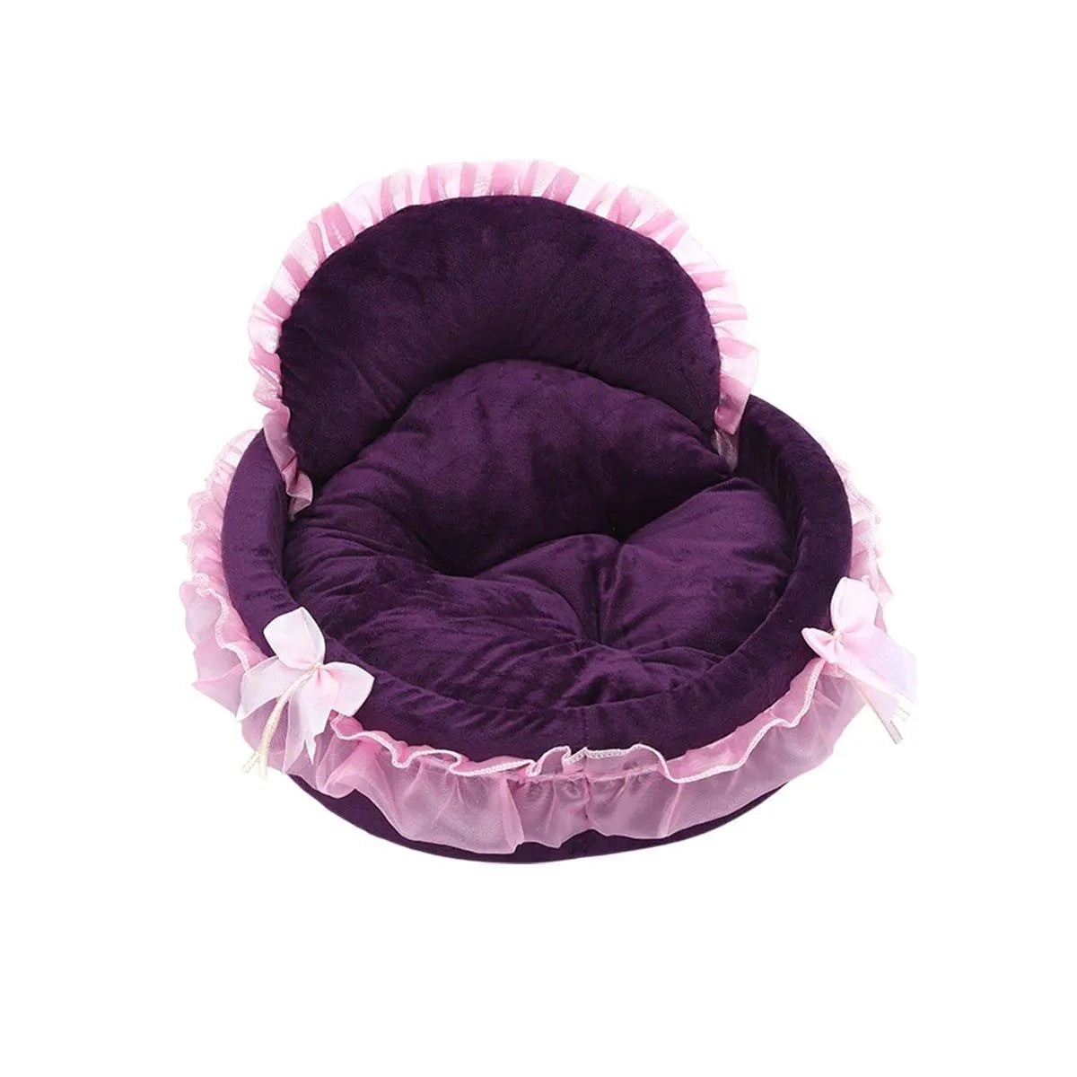 Princess Pet Kennel Soft Comfortable Cat and Dog Bed House for Small Pets - Grey Wholesale Hub