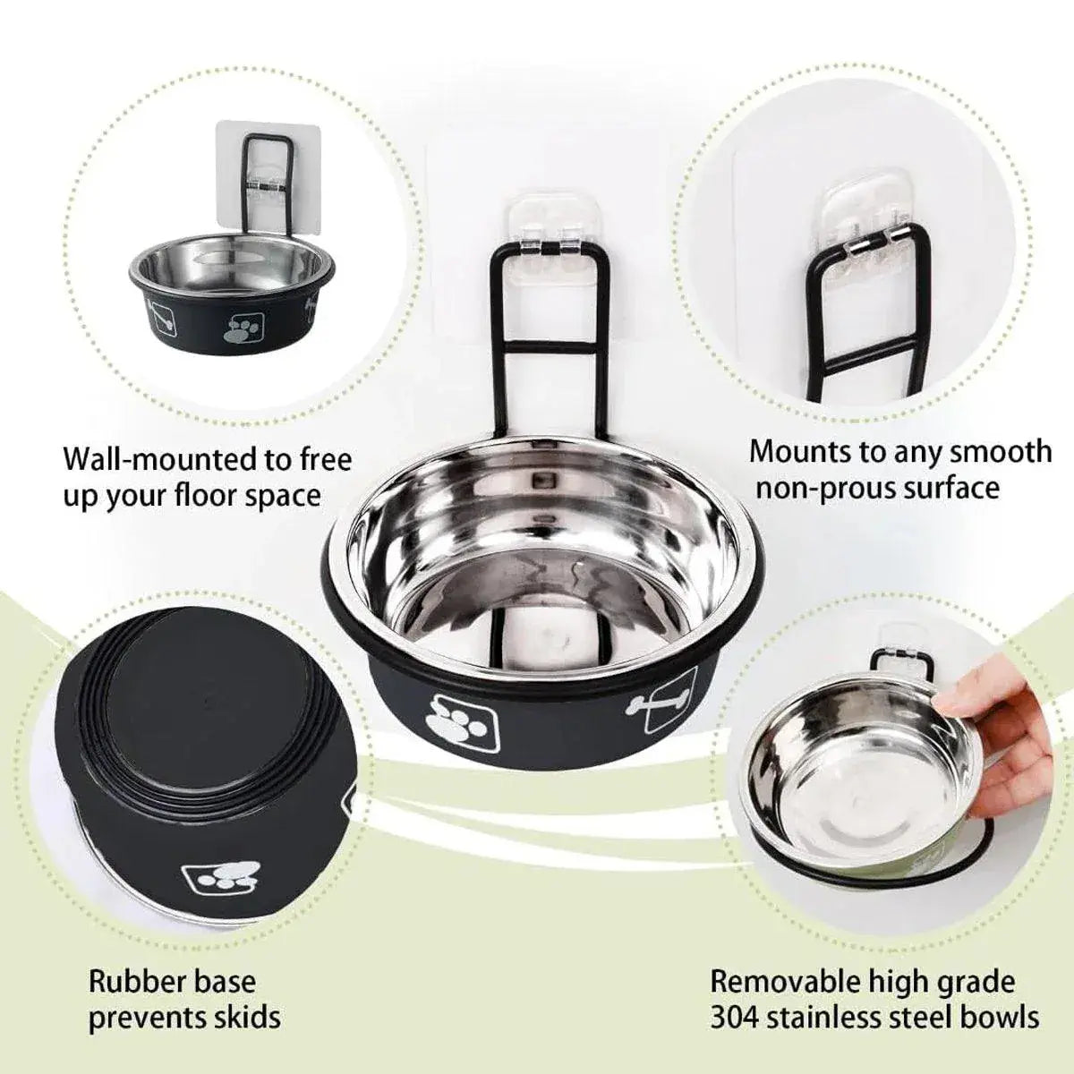 Stainless Steel Pet Bowl Hanging Cat Food Water Bowl Durable for Dogs and Cats - Red-12cm Wholesale Hub