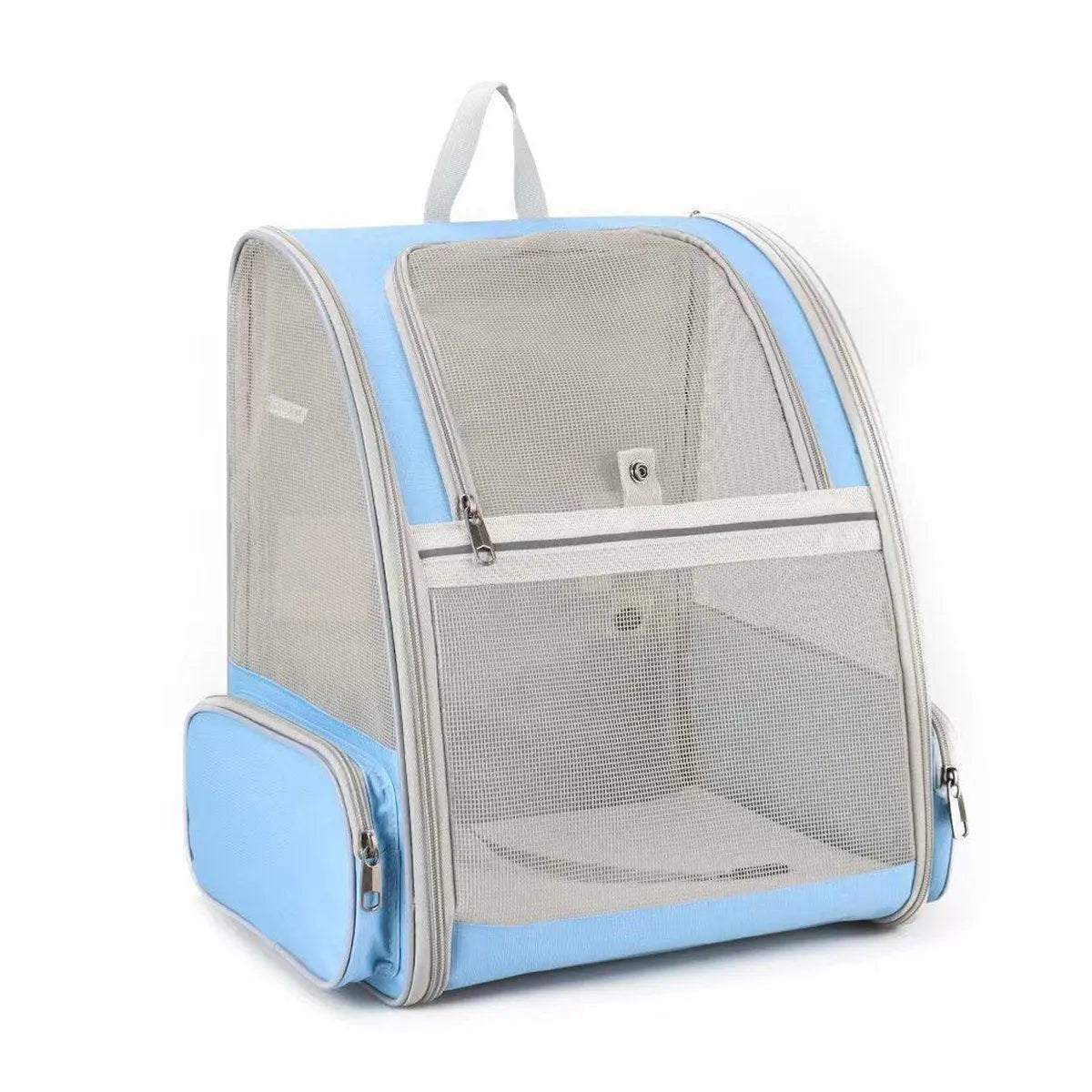 Large Foldable Breathable Portable Cat Dog Bag Outdoor Shoulder Pet Backpack - Blue Wholesale Hub