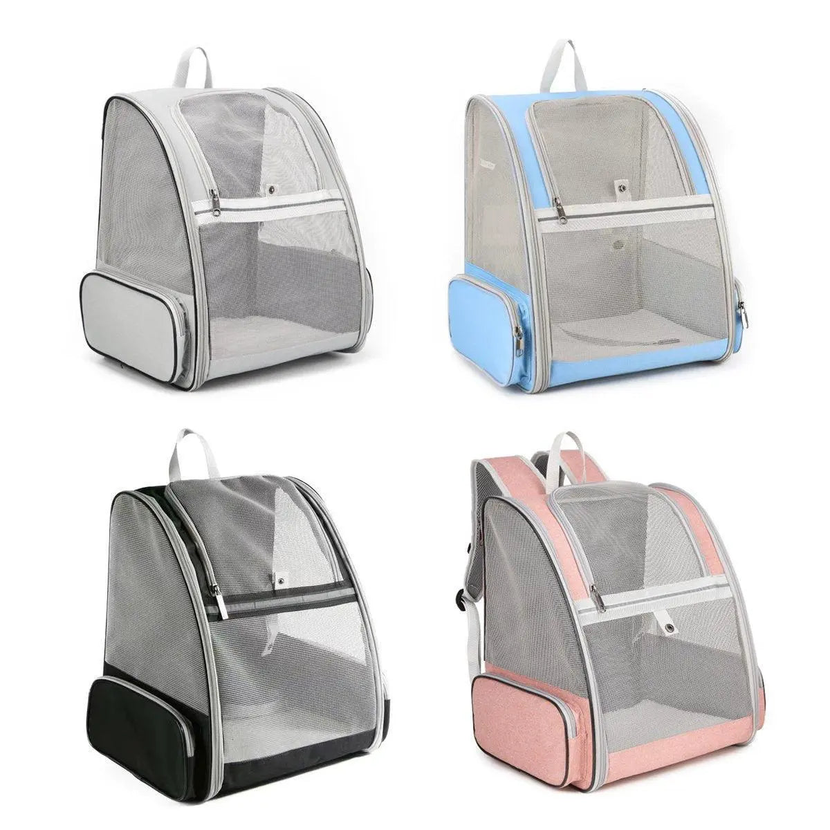 Large Foldable Breathable Portable Cat Dog Bag Outdoor Shoulder Pet Backpack - Pink Wholesale Hub