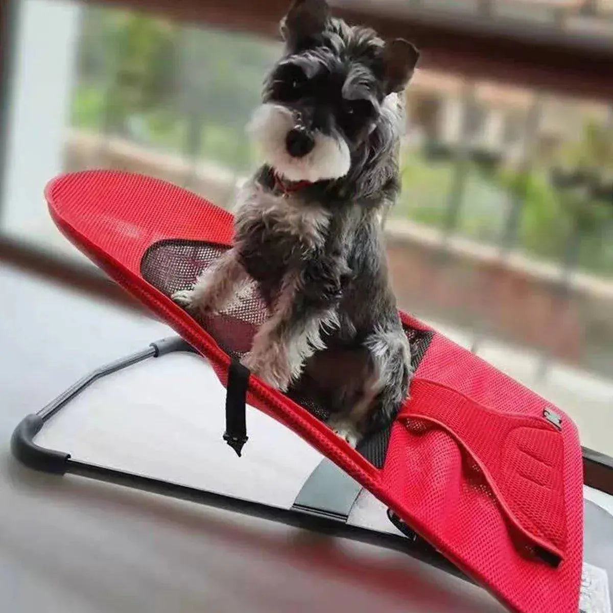 Pet Rocking Chair for Dogs Cats Foldable Pet Bed Portable Sleeping Lounger Chair - Black Wholesale Hub