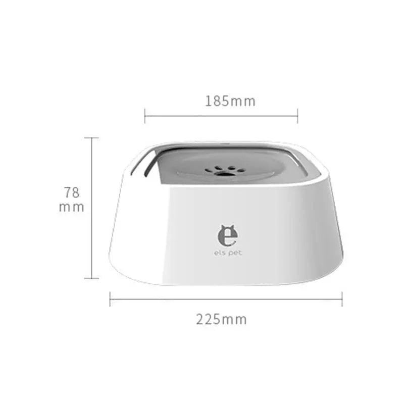 1.5L Pet Water Bowl No-Spill Design Slow Drinking Feeder with Non-Slip Base - Pink Wholesale Hub