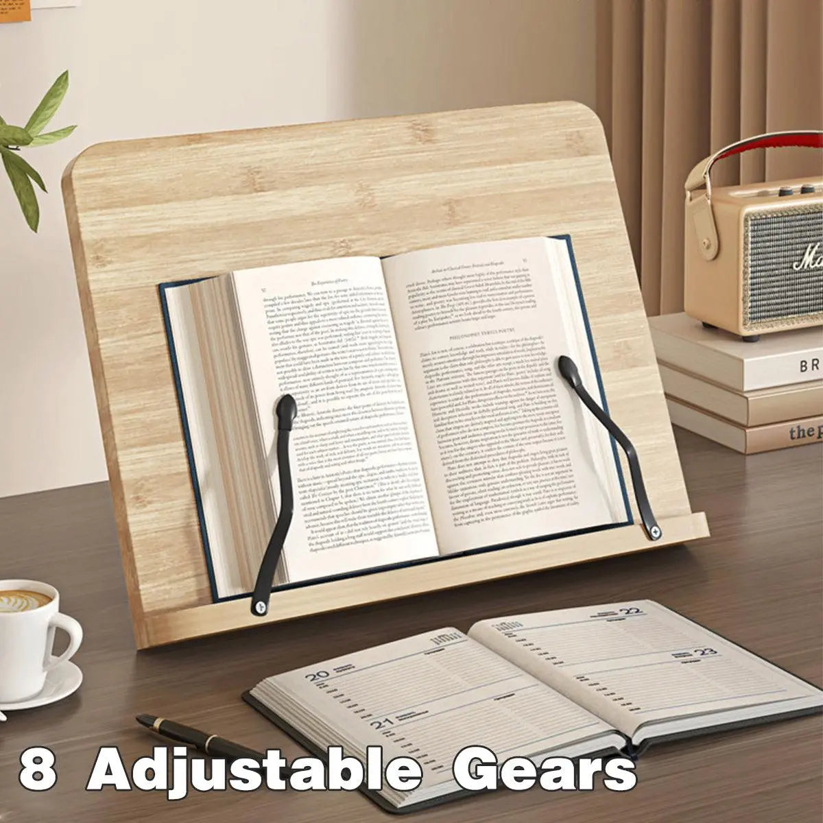 Wooden Adjustable Reading Stand Multifunctional Book Holder Bracket for Desk - Small Wholesale Hub