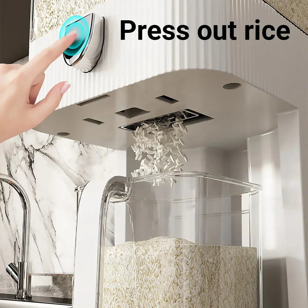 Rice Cereal Dispenser 10KG Grain Container Auto Food Storage Box Measuring Cup Wholesale Hub