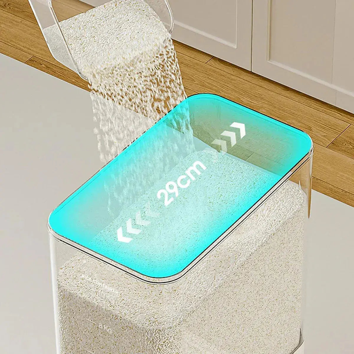 Rice Cereal Dispenser 10KG Grain Container Auto Food Storage Box Measuring Cup Wholesale Hub