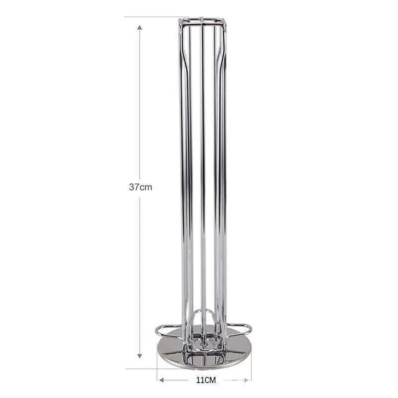 40 Capsules Rotating Coffee Pod Holder Rack for Nespresso Chrome Countertop Stand Wholesale Hub