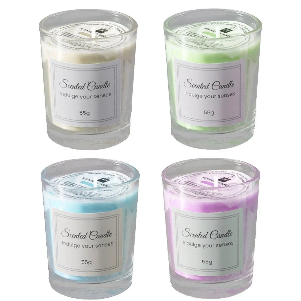 4Pcs Aroma Candles Smokeless Glass Scented Candles Gift Set for Relaxation Wholesale Hub