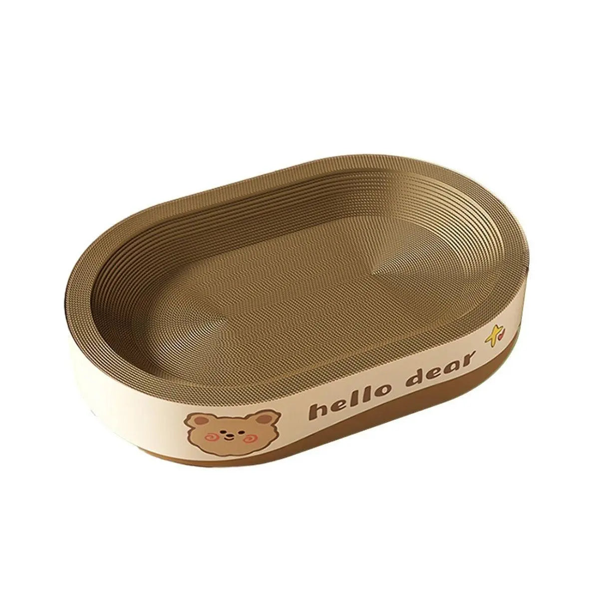 Extra-Large Oval Cat Scratching Board Durable Pet Toy Cat Kittens Wear Resistant - Bear Wholesale Hub