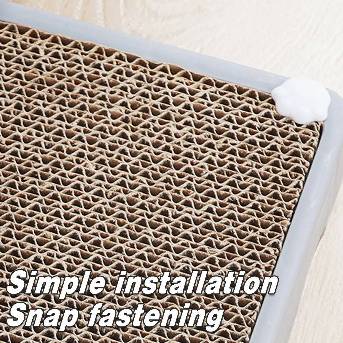 L-shaped Cat Scratching Board Vertical Claw Toy Cat Scratcher for Pet Playtime - Grey Wholesale Hub