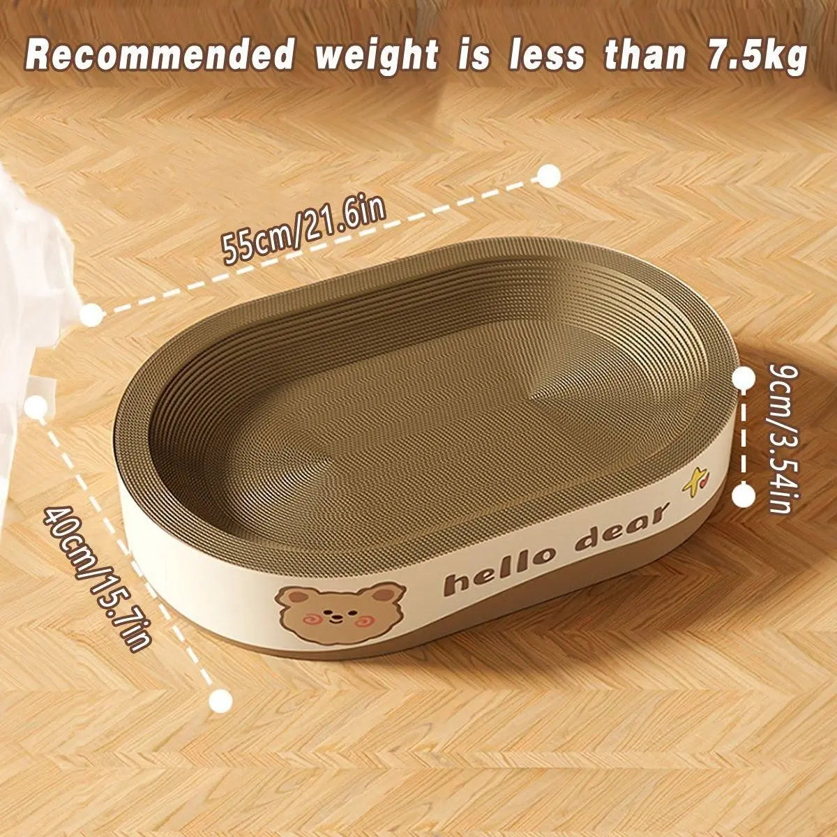 Extra-Large Oval Cat Scratching Board Durable Pet Toy Cat Kittens Wear Resistant - Rabbit Wholesale Hub