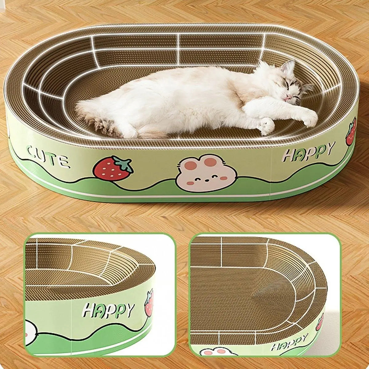 Extra-Large Oval Cat Scratching Board Durable Pet Toy Cat Kittens Wear Resistant - Rabbit Wholesale Hub