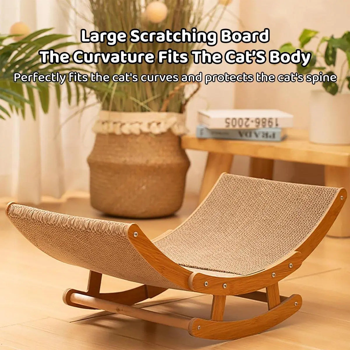 Premium Cat Scratching Board Bed Corrugated Paper Durable All Seasons Cat Toy - Rocking Chair Scratcher Wholesale Hub