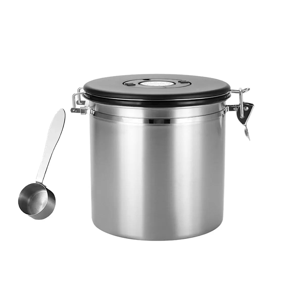 Coffee Powder Sealed Jar Airtight Storage Container for Kitchen Tea Sugar Beans - Silvery-1500ml Wholesale Hub