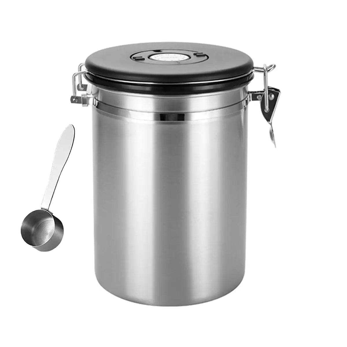 Coffee Powder Sealed Jar Airtight Storage Container for Kitchen Tea Sugar Beans - Silvery-1500ml Wholesale Hub