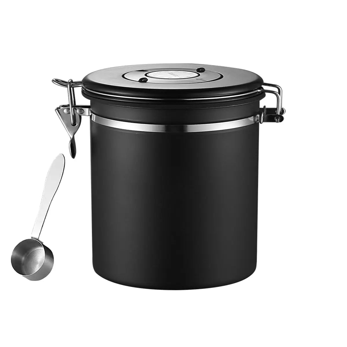 Coffee Powder Sealed Jar Airtight Storage Container for Kitchen Tea Sugar Beans - Silvery-1500ml Wholesale Hub