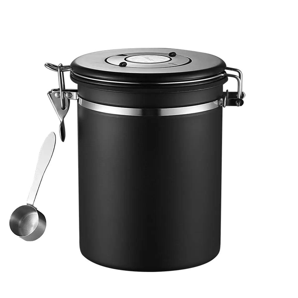 Coffee Powder Sealed Jar Airtight Storage Container for Kitchen Tea Sugar Beans - Silvery-1500ml Wholesale Hub