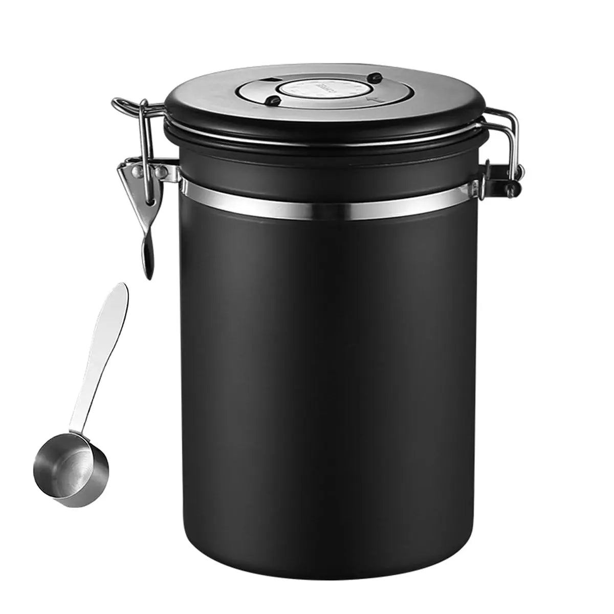 Coffee Powder Sealed Jar Airtight Storage Container for Kitchen Tea Sugar Beans - Silvery-1500ml Wholesale Hub