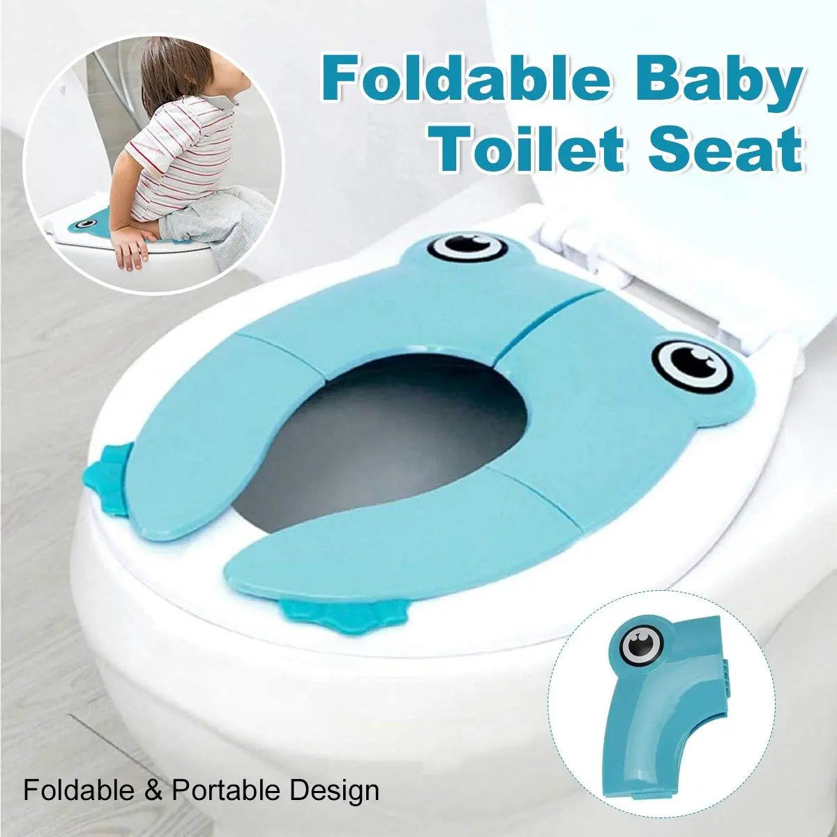 Blue Kids Toilet Seat Washer Portable Baby Training Seat for Easy Potty Training Wholesale Hub