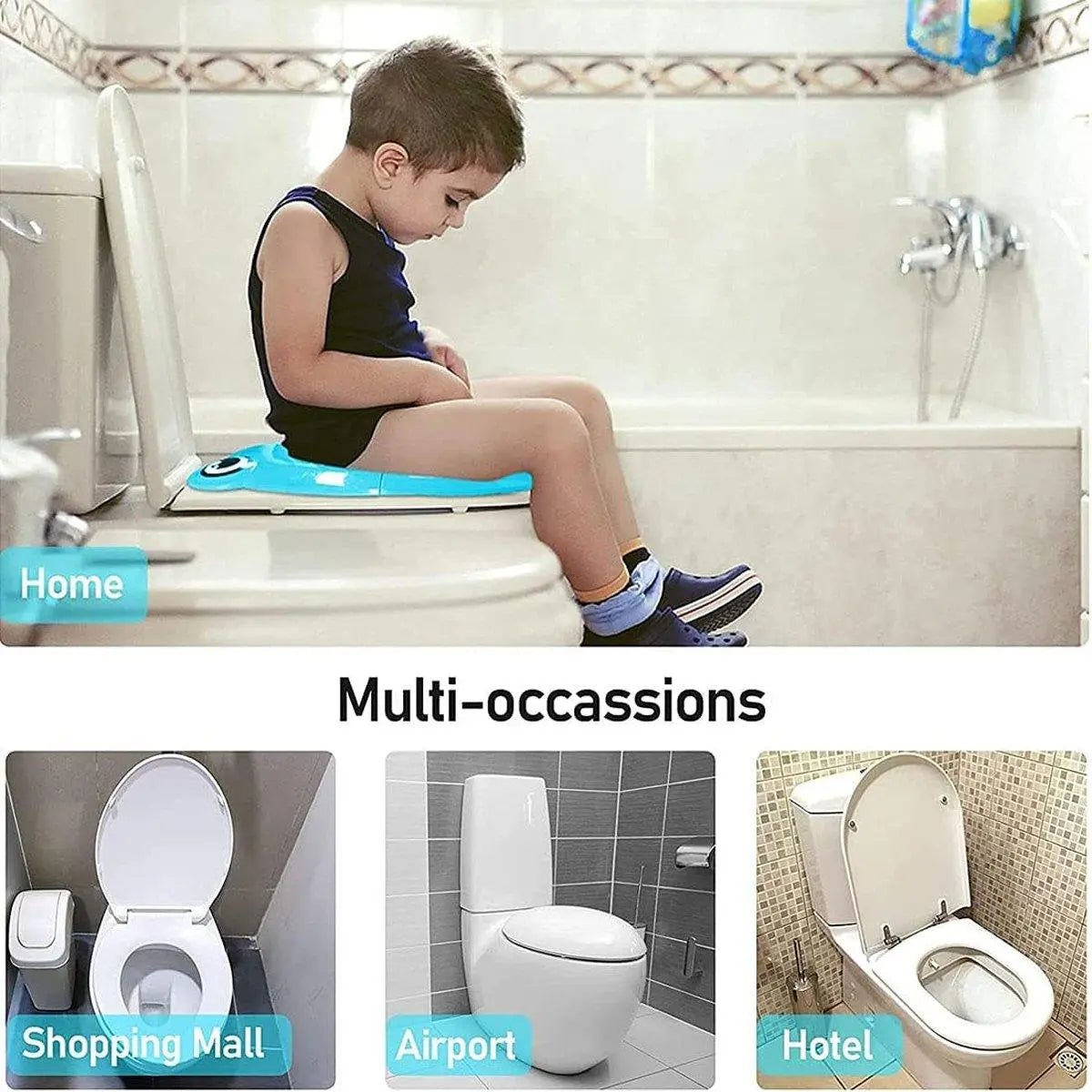 Blue Kids Toilet Seat Washer Portable Baby Training Seat for Easy Potty Training Wholesale Hub