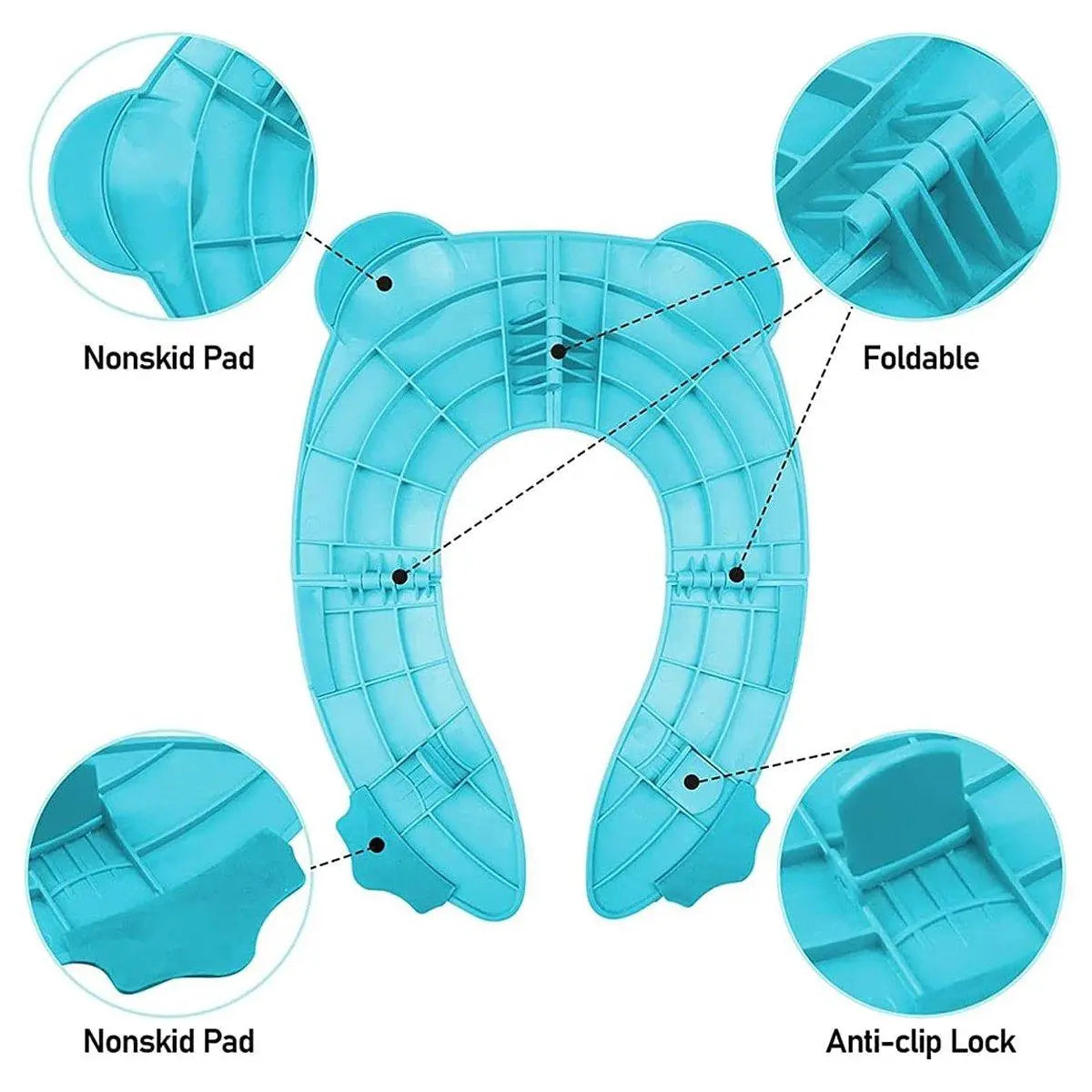 Blue Kids Toilet Seat Washer Portable Baby Training Seat for Easy Potty Training Wholesale Hub