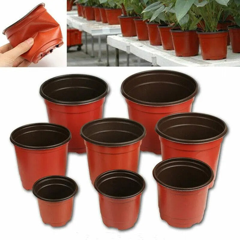 20Pcs Plastic Plant Pots Nursery Garden Seedling Flower Growing Containers - BN170-16.8x14cm Wholesale Hub