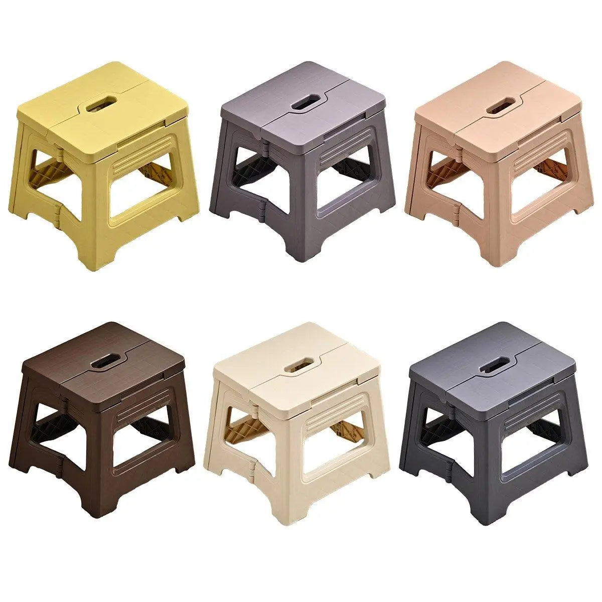 Portable Adjustable Folding Plastic Stool Retractable Outdoor Fishing Chair - Yellow Wholesale Hub