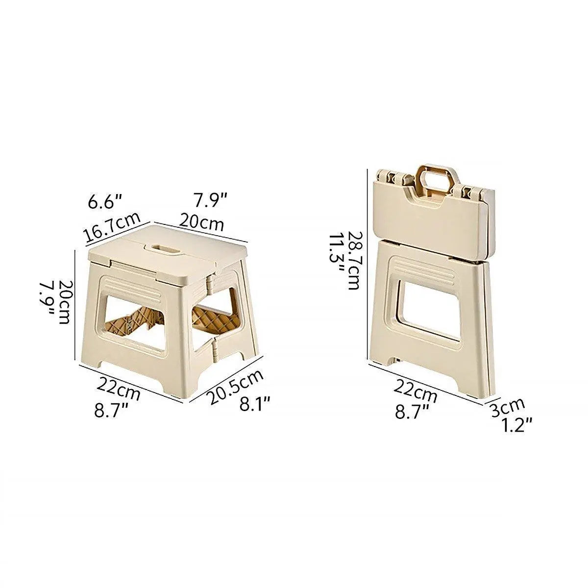 Portable Adjustable Folding Plastic Stool Retractable Outdoor Fishing Chair - Yellow Wholesale Hub