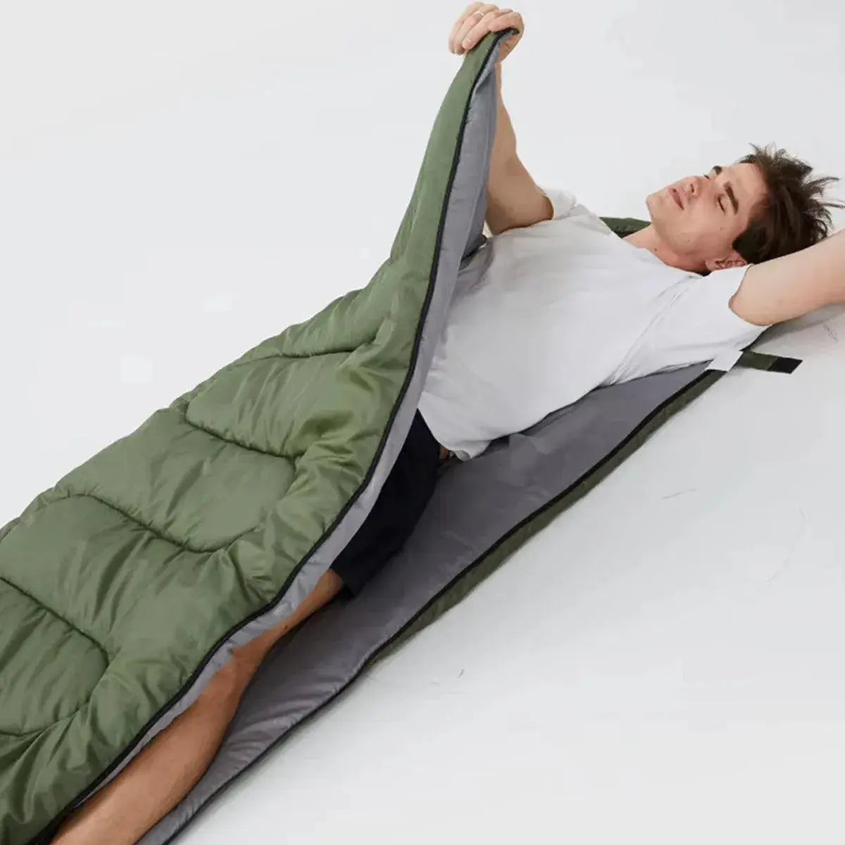 Single Sleeping Bag Outdoor Camping Hiking Thermal Warm Tent Travel Gear - Red Wholesale Hub