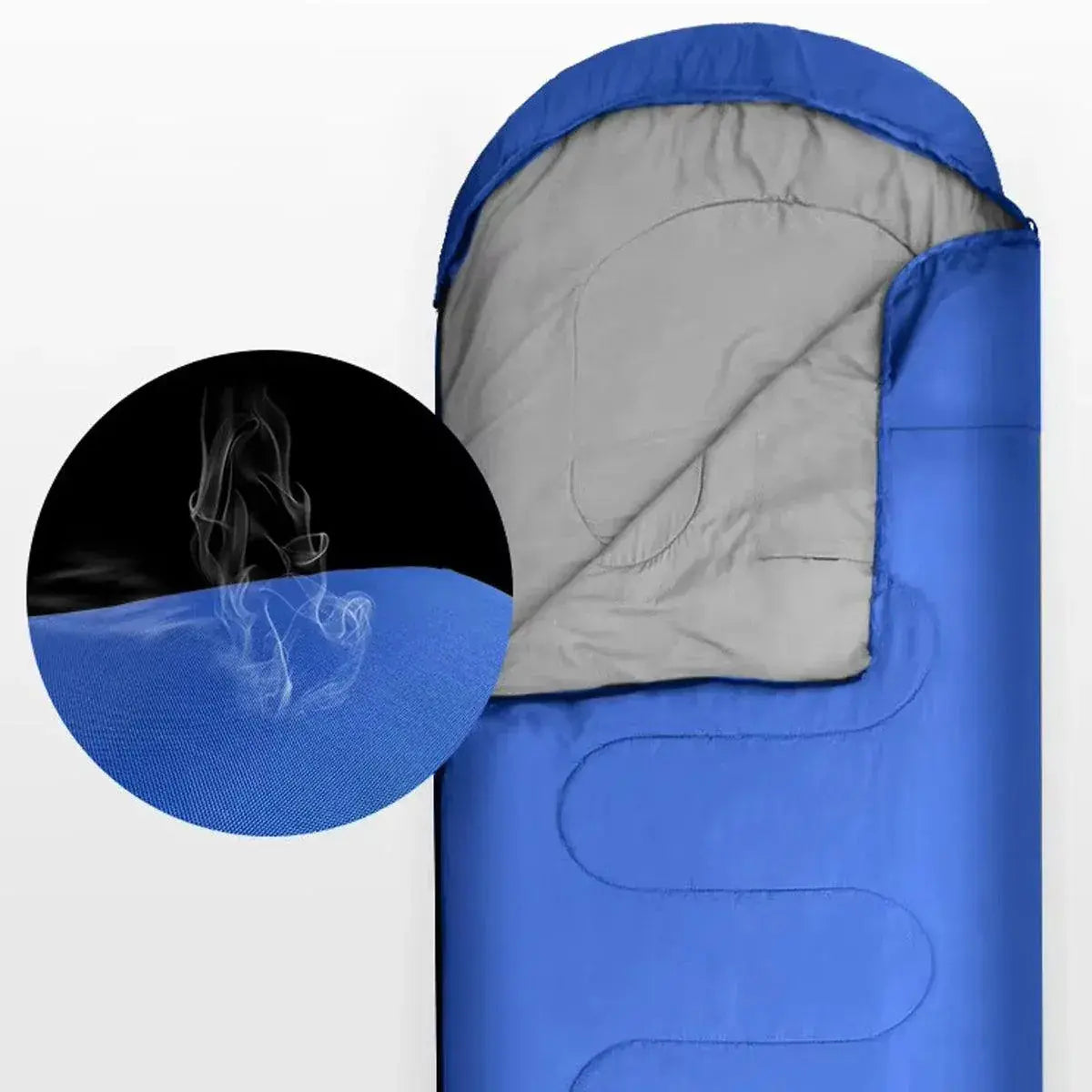 Single Sleeping Bag Outdoor Camping Hiking Thermal Warm Tent Travel Gear - Red Wholesale Hub