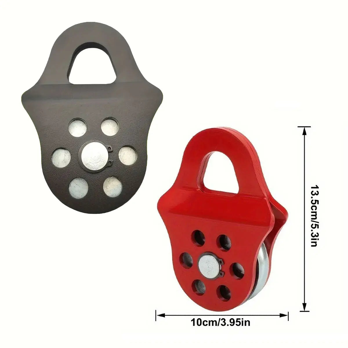 Off Road Recovery Winch Pulley Snatch Block Tackle Tow Hook Accessory Heavy Duty - Red Wholesale Hub