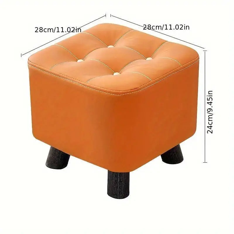 Small Stool Household Sofa Stool Shoes Changing Low Seat for Bedroom and Living - Orange Wholesale Hub