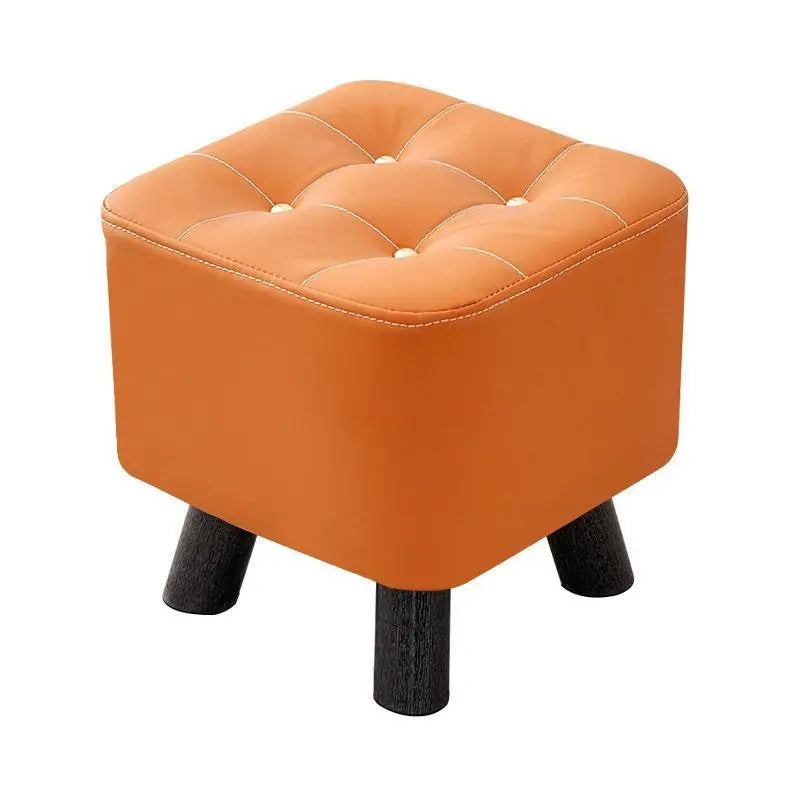 Small Stool Household Sofa Stool Shoes Changing Low Seat for Bedroom and Living - Orange Wholesale Hub
