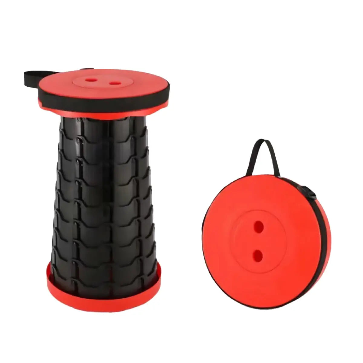 Portable Telescopic Folding Stool Travel Outdoor Seat Compact Retractable Chair - Orange Wholesale Hub